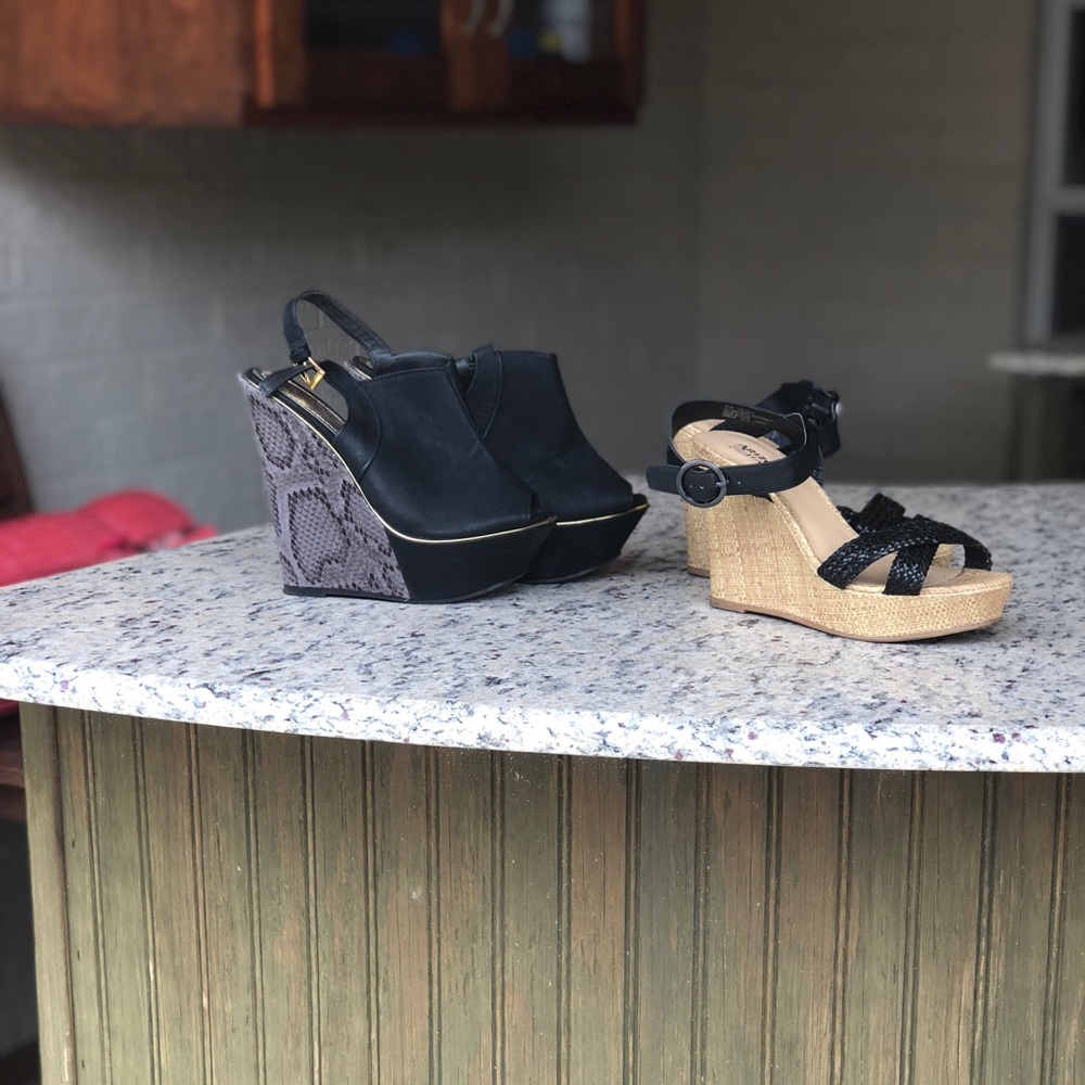 Two pairs of wedges!